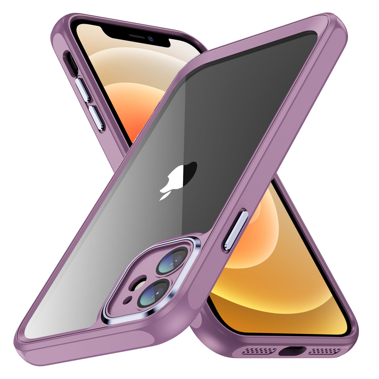 For iPhone 12 Clear Phone Case TPU Frame Acrylic Back Precise Cutouts Phone Cover For iPhone 12 Clear Phone Case TPU Frame Acrylic Back Precise Cutouts Phone Cover